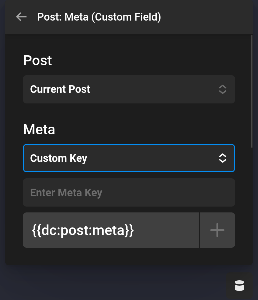 Post Meta Dynamic Content UI