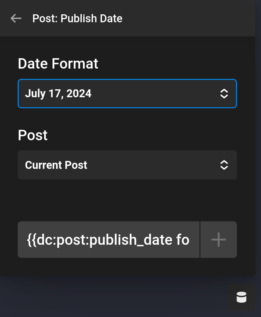 Post Publish Date Dynamic Content UI