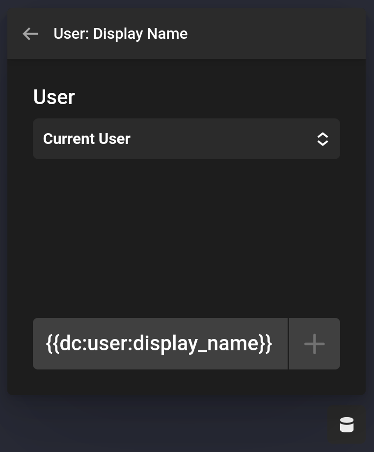 User Display Name Dynamic Content