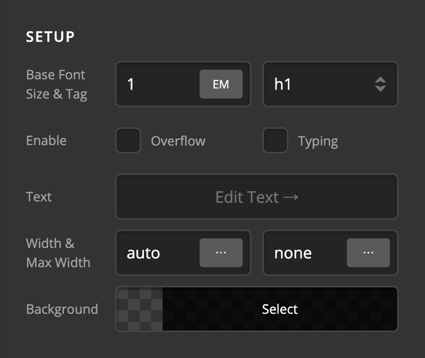 Card Front Content Setup
