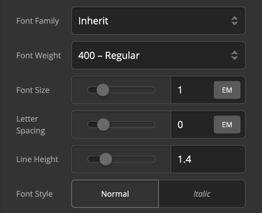 Card Front Content Subheadline Text Format
