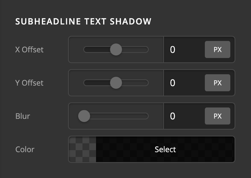 Card Front Content Subheadline Text Shadow