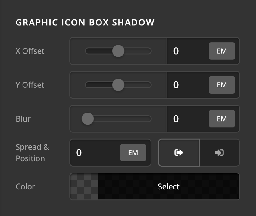 Card Front Content Graphic Icon Box Shadow