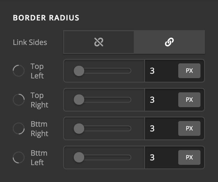 Headline Border Radius