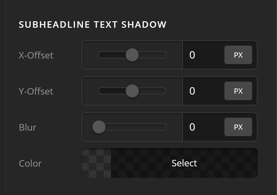 Subheadline Text Shadow