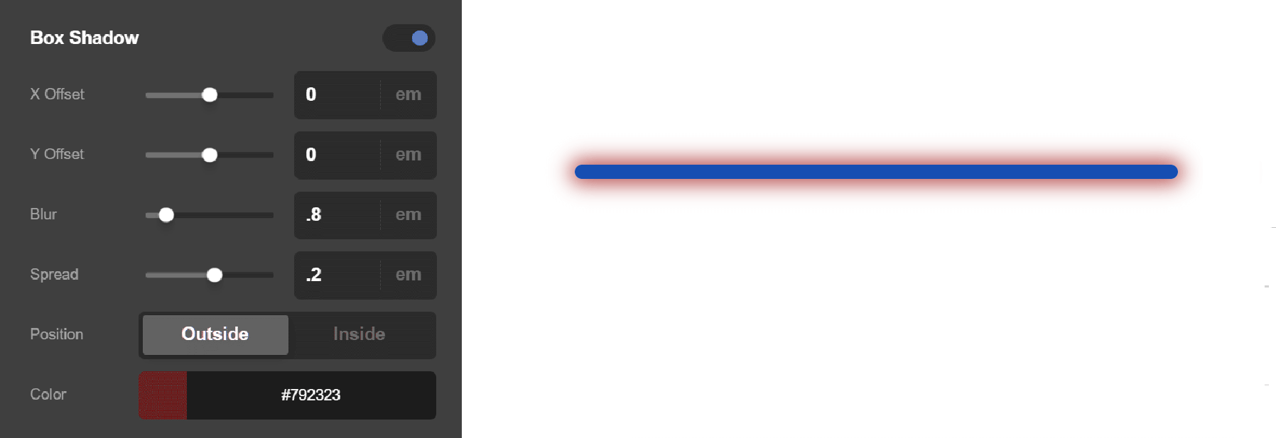 Line Box Shadow Example
