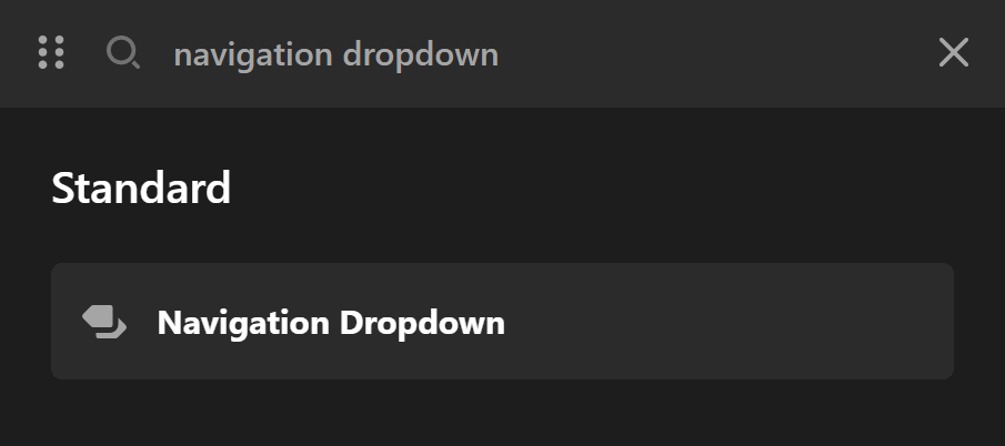 Navigation Dropdown Elements