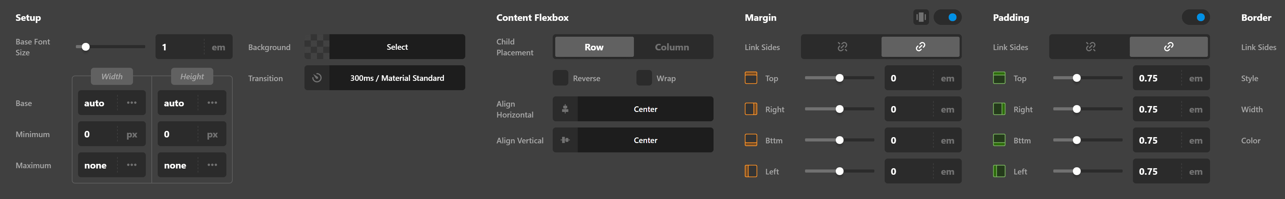 Navigation Inline Top Link Setup