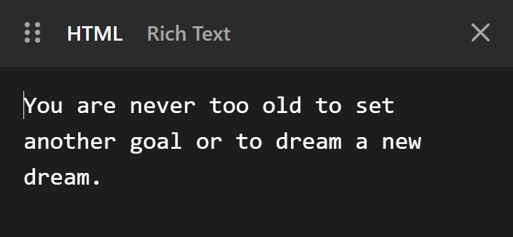 Quote Content HTML Mode