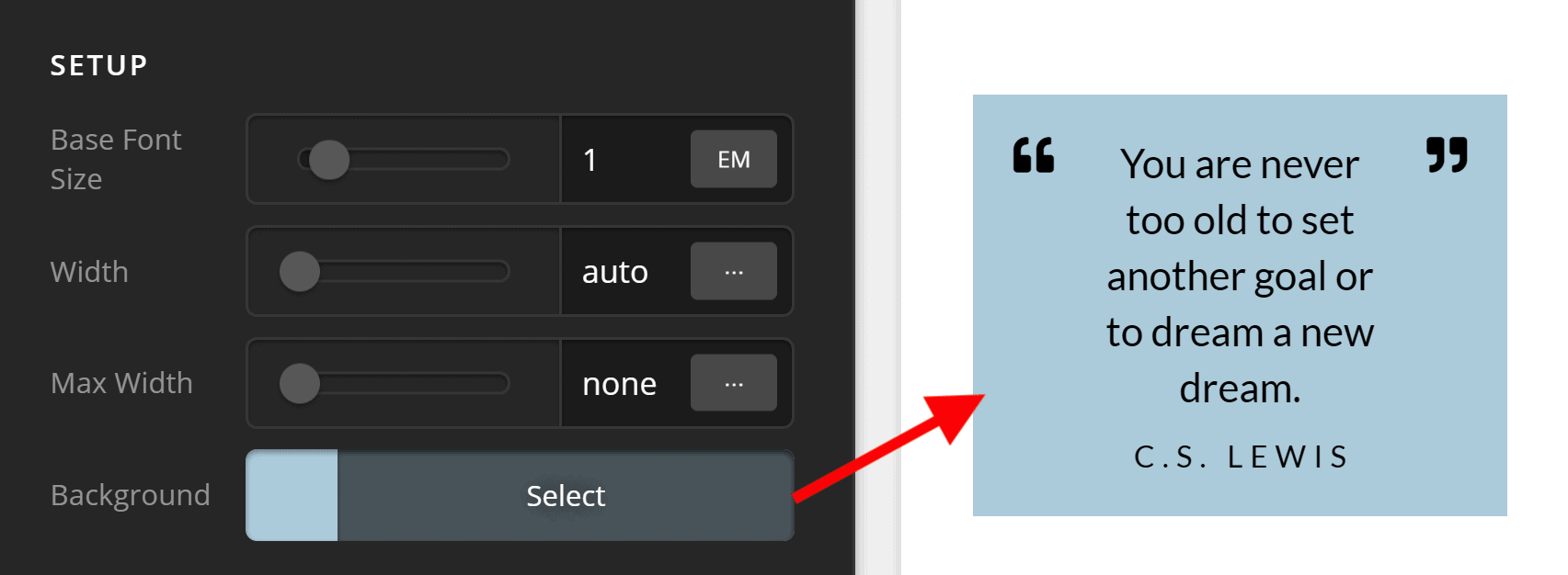 Quote Background Setup