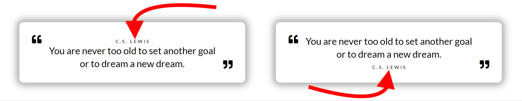 Quote Citation Position