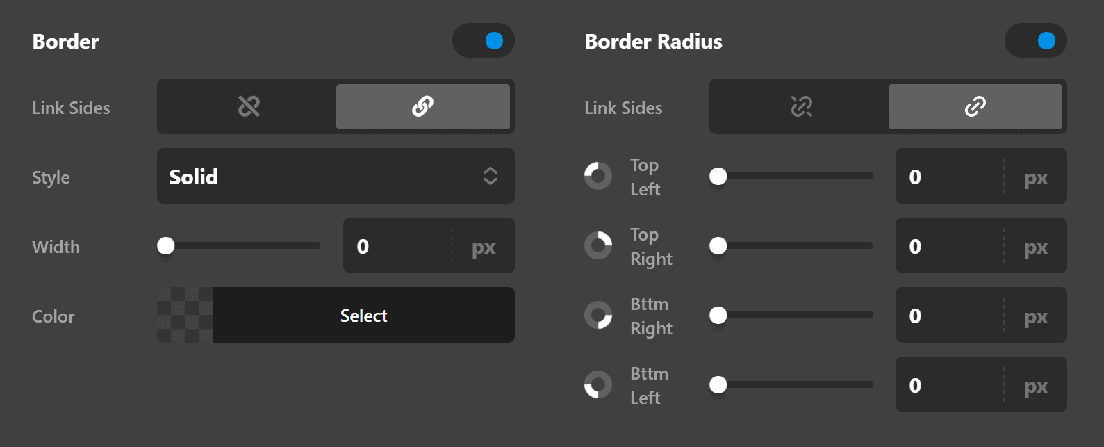Rating Element Padding Border