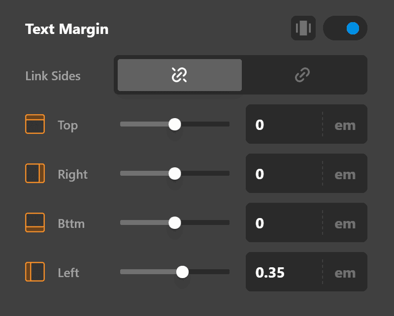 Rating Element Text Margin