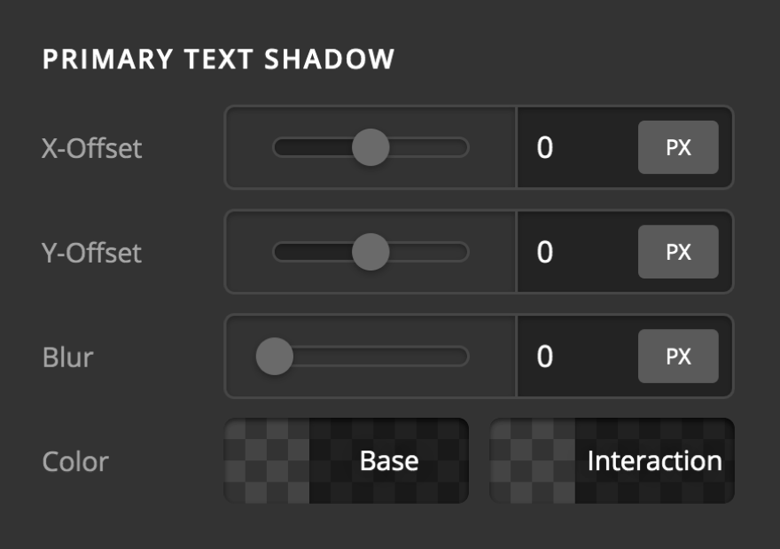 Social Primary Text Shadow