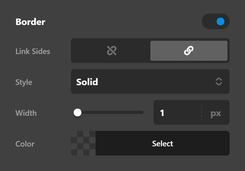 Testimonial Element Setup Border