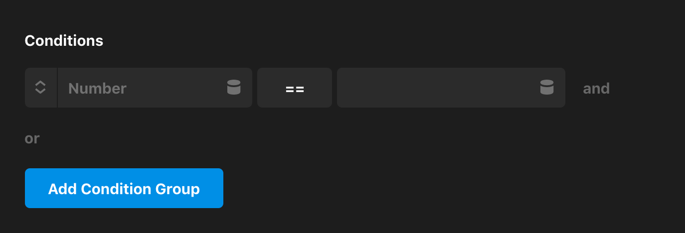 Conditions and Assignments