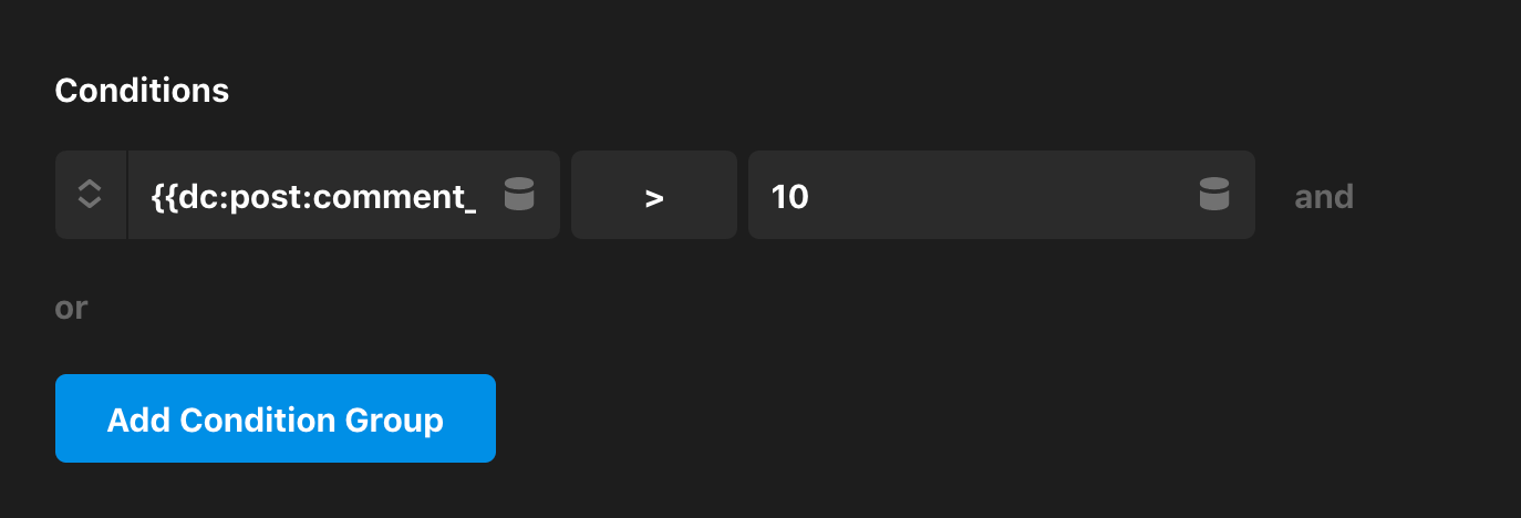 Conditions and Assignments