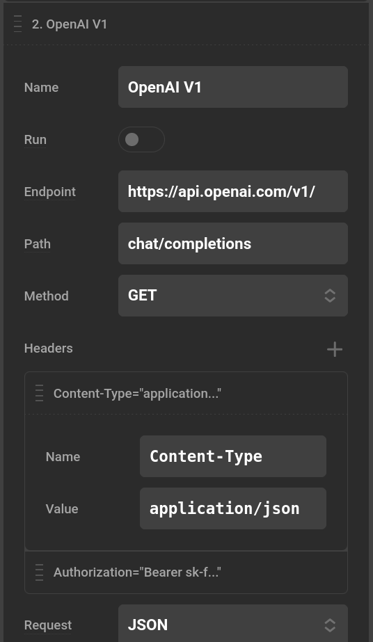External API OpenAI Example