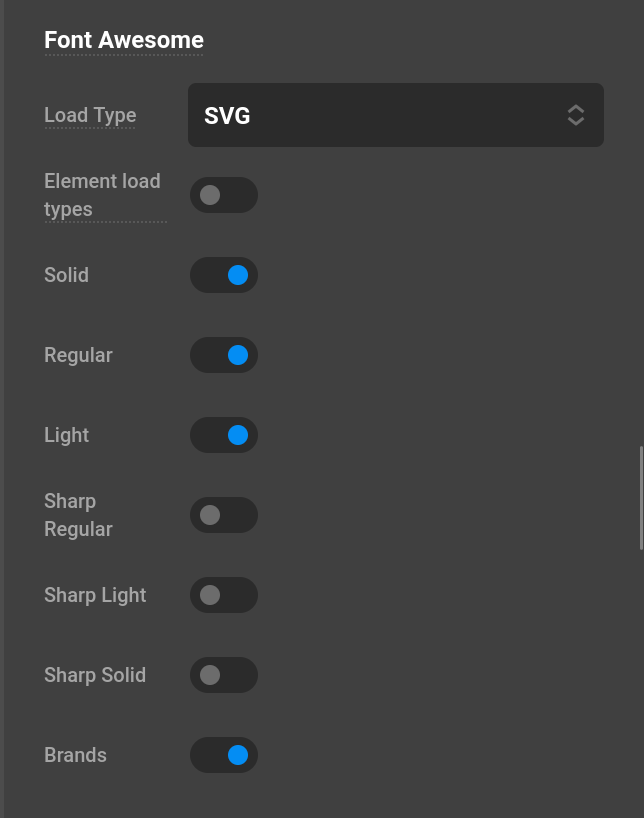 Font Awesome Theme Options
