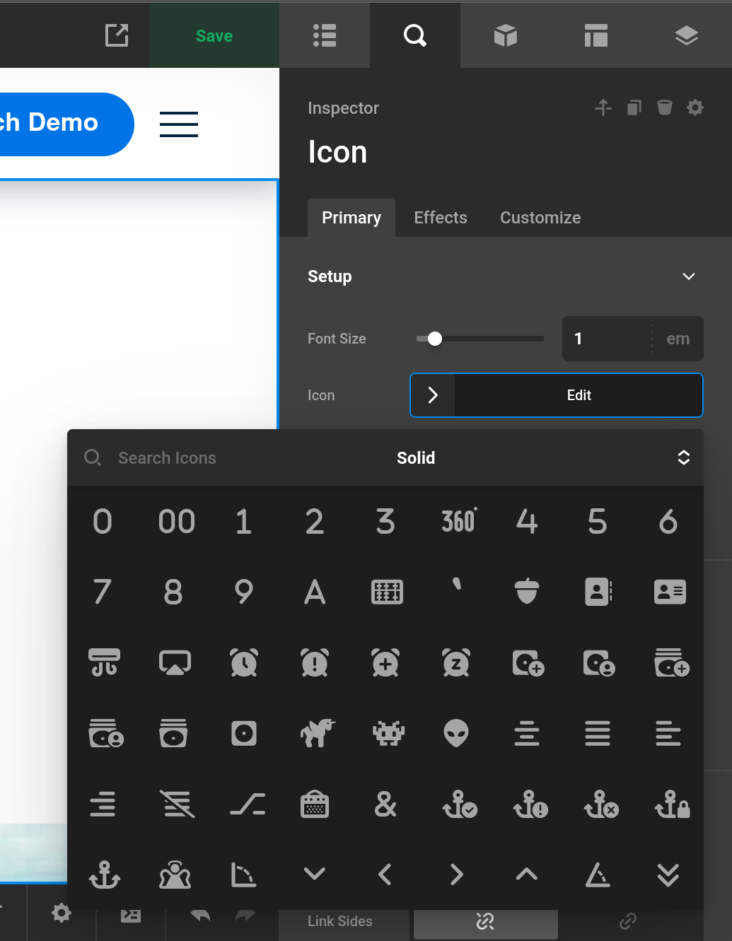 Icon Selector Controls