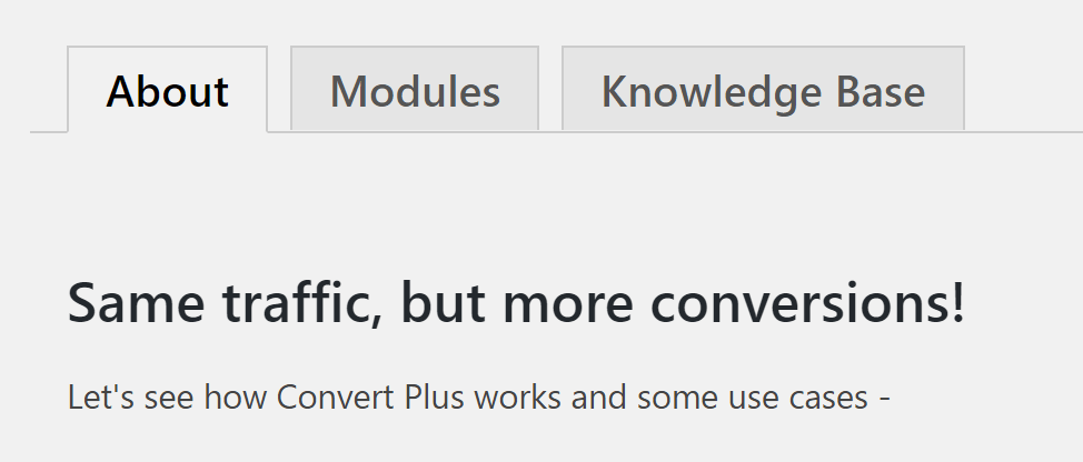 ConvertPlus Modules