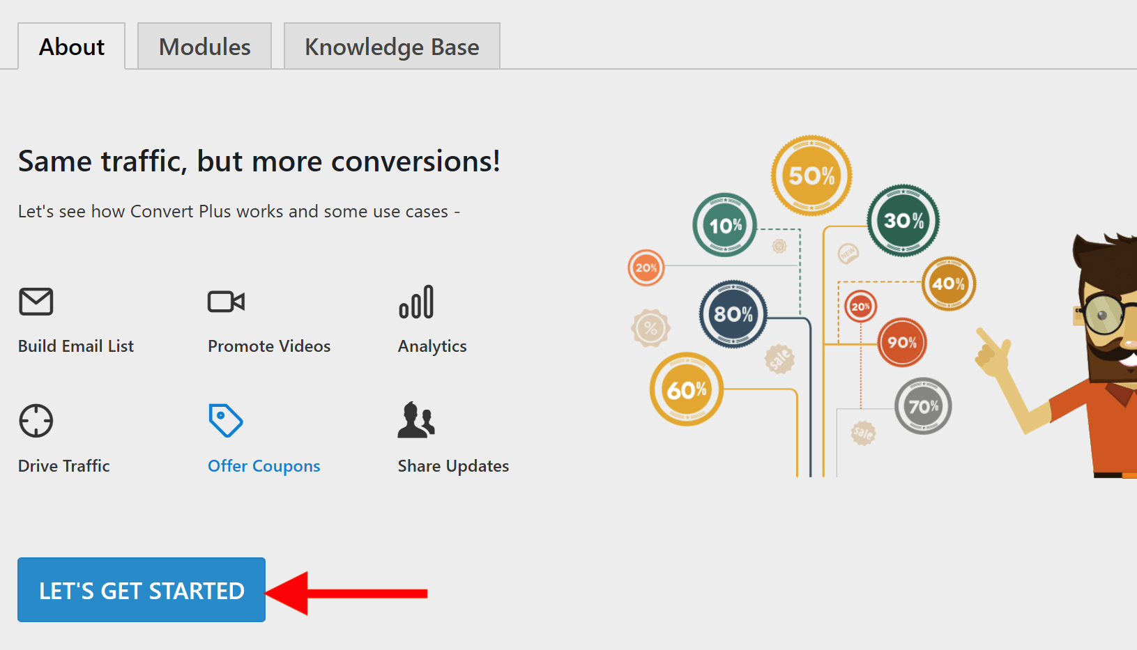 ConvertPlus Get Started Button
