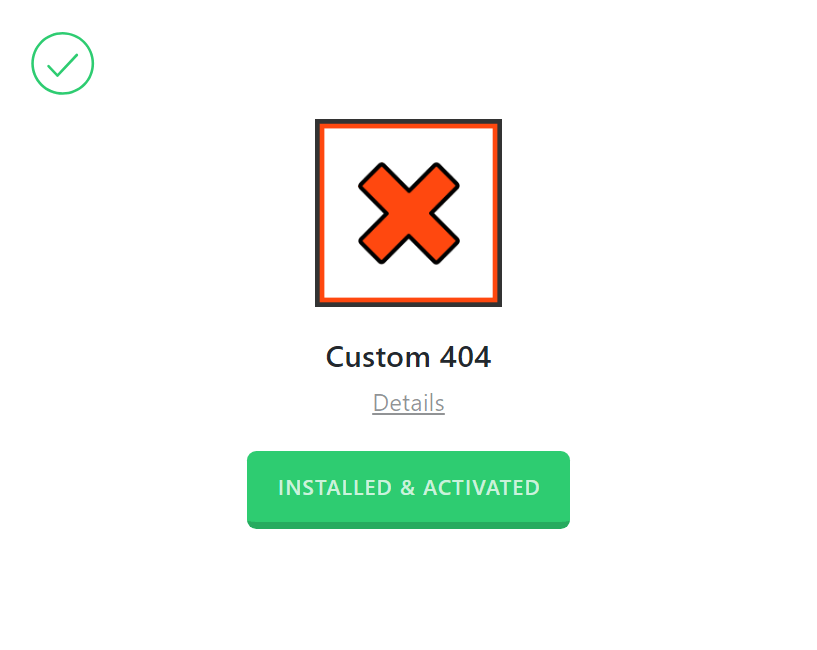 Custom 404 Activation