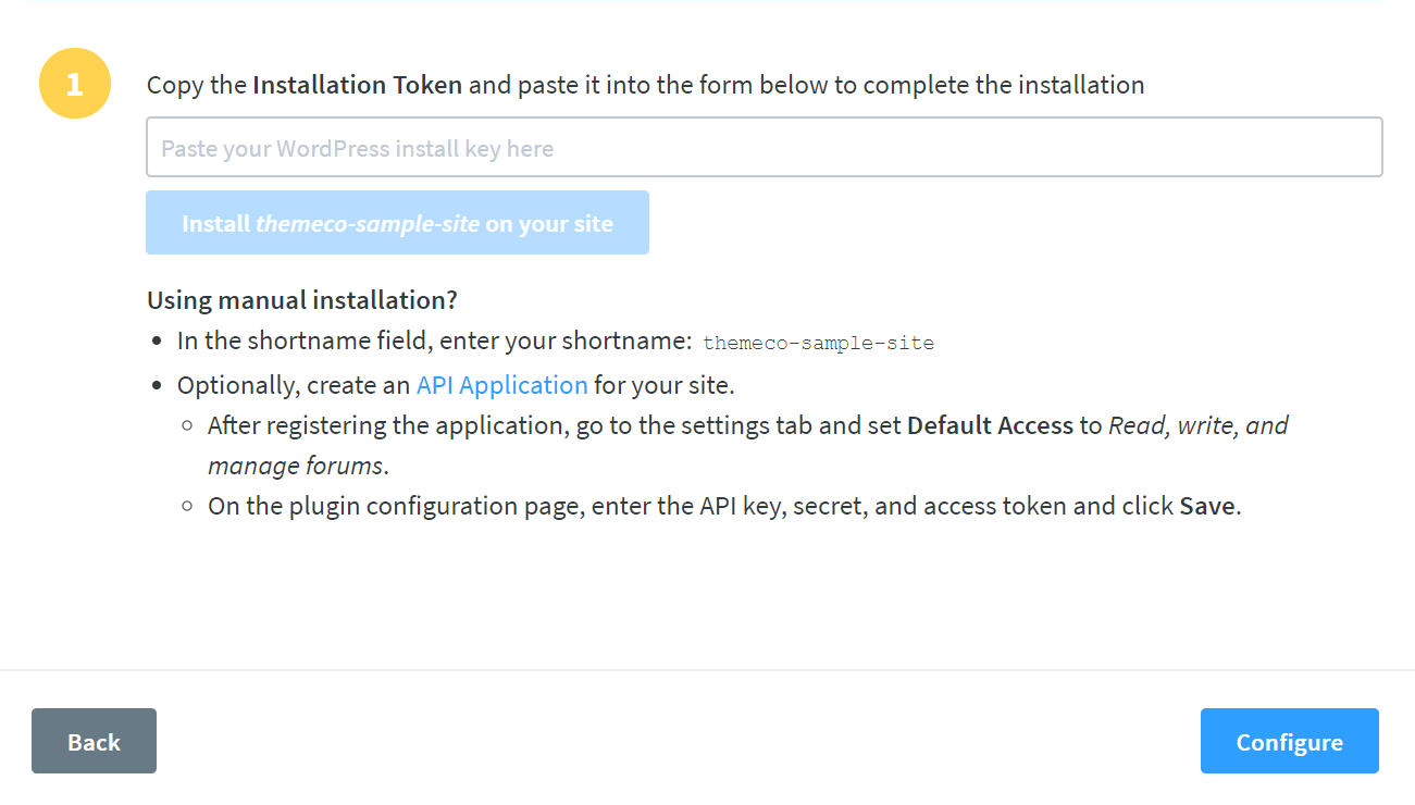 Disqus Install Token