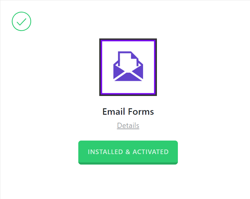 Email Forms Activated