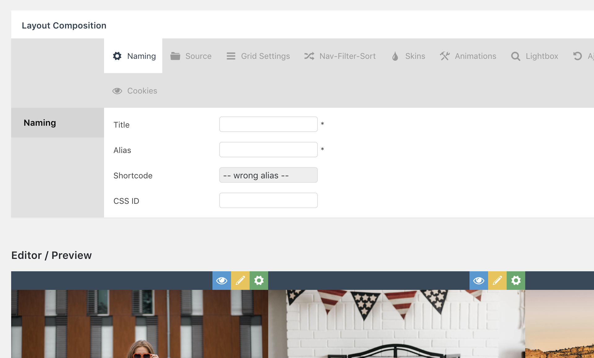 Essential Grid Layout Composer