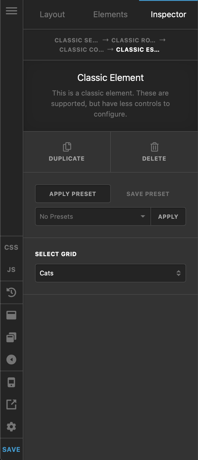 Cornerstone/Content Builder Elements Classic element