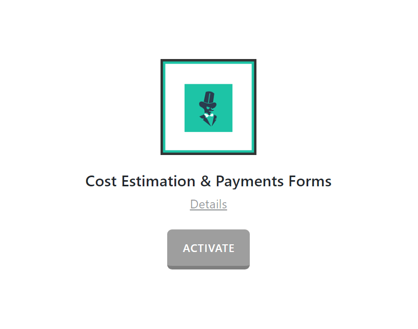 Estimation & Payment Forms Activate