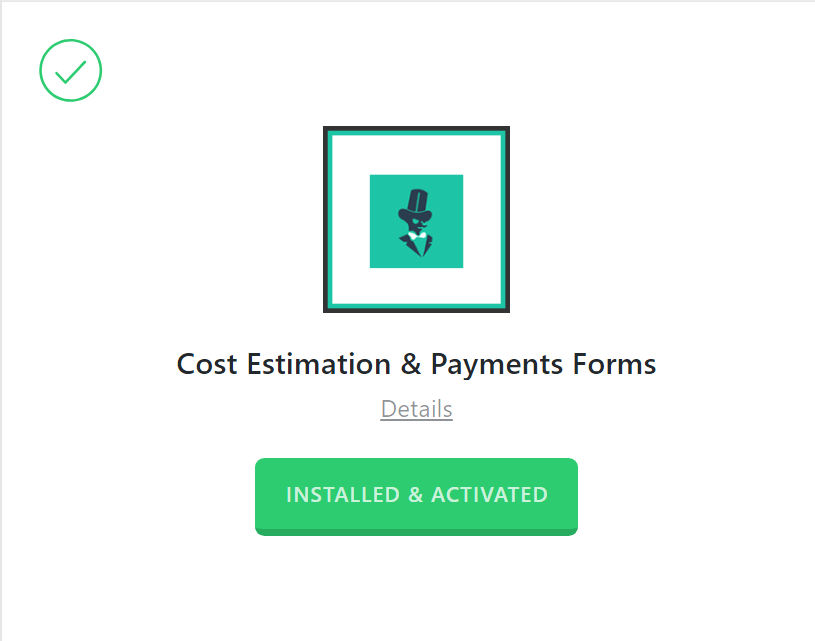 Estimation & Payment Forms Activated