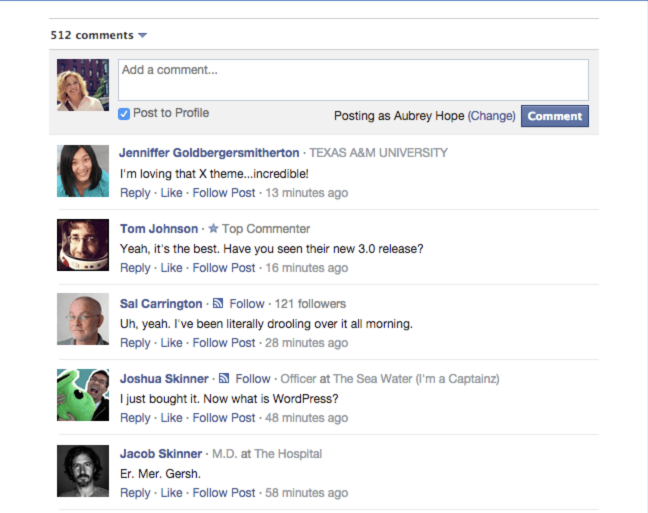 Facebook Comments Example