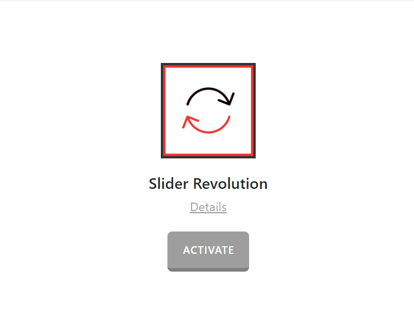 Slider Revolution Activate