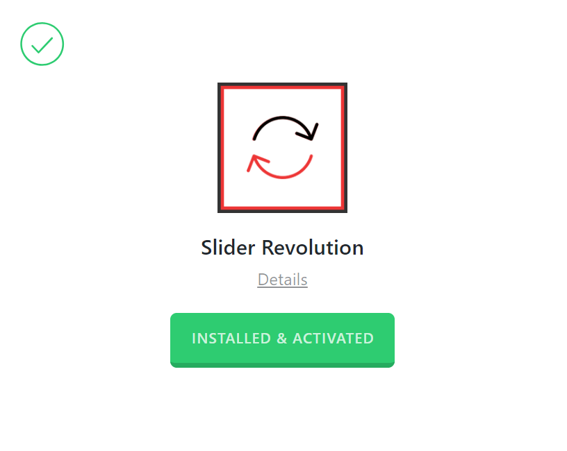 Slider Revolution Activated