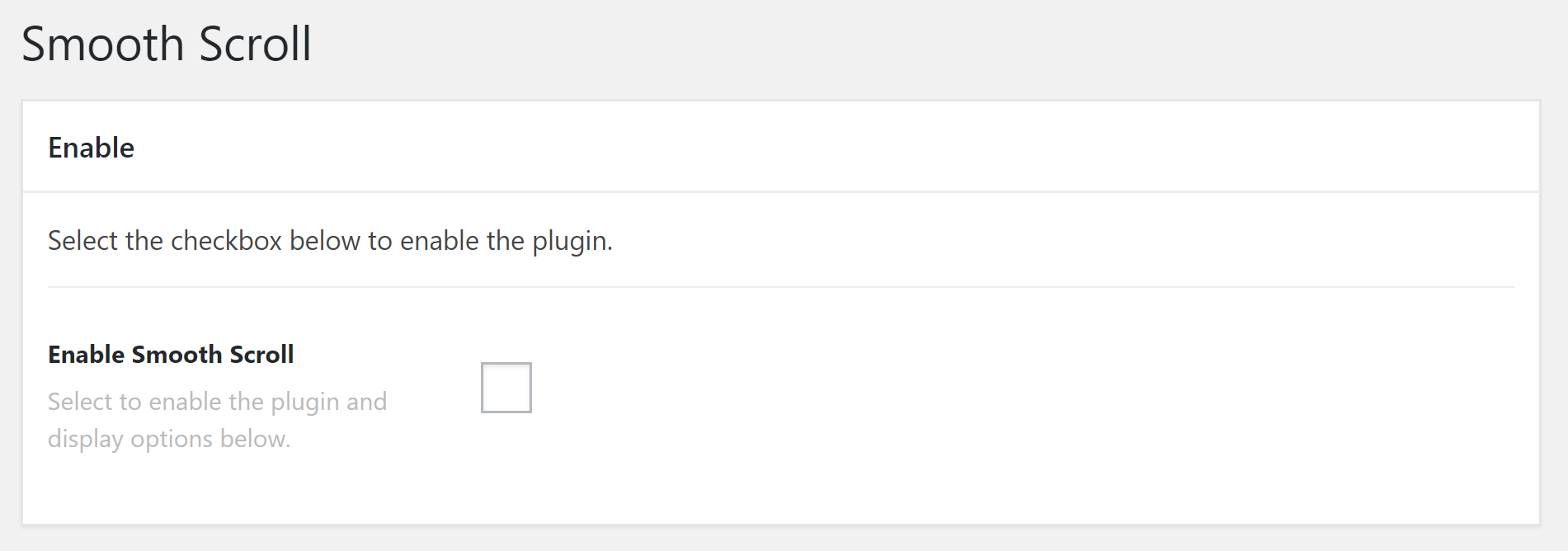 Smooth Scroll Enable