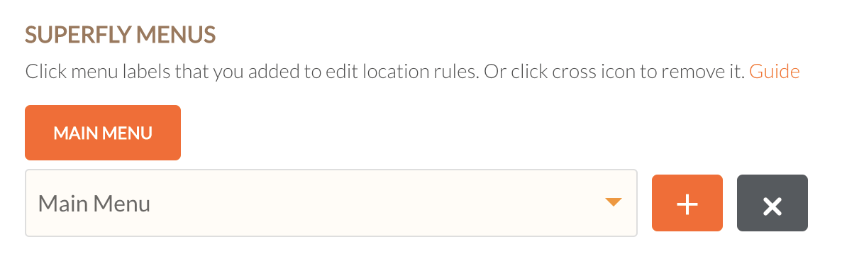 Superfly Assign Menu