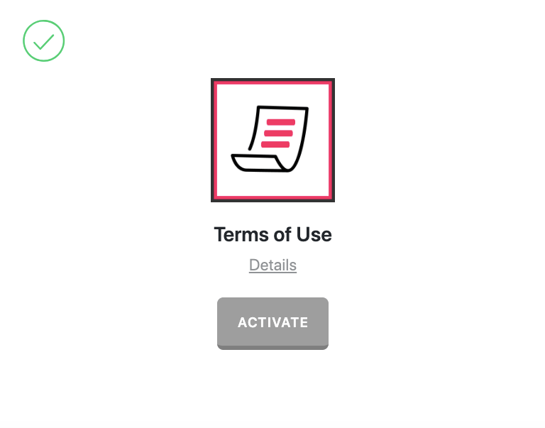 Terms of Use Activate
