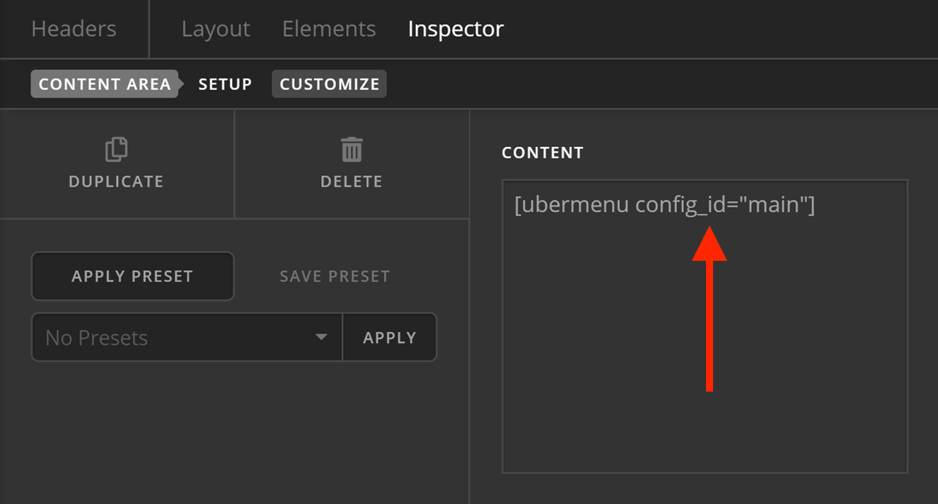 UberMenu Header Builder Setup