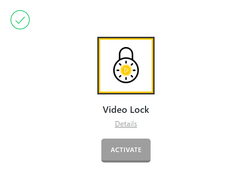 Video Lock Activate
