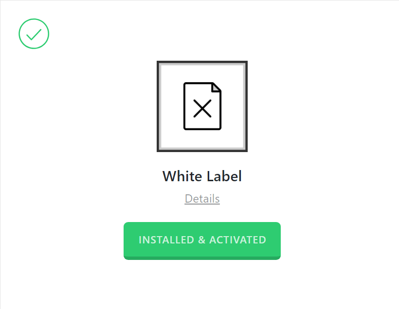 White Label Activated