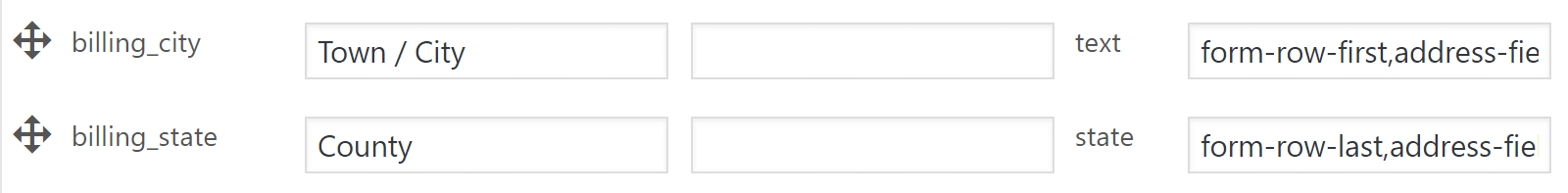 Woo Checkout Editor Billing Details Town & Country