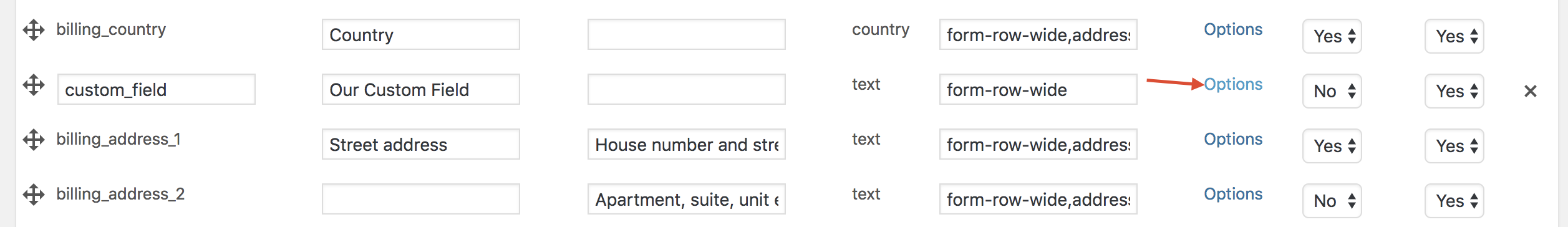 Woo Checkout Editor Label Options
