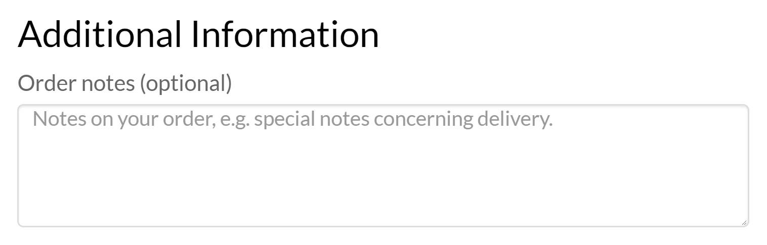 Woo Checkout Editor Additional Information