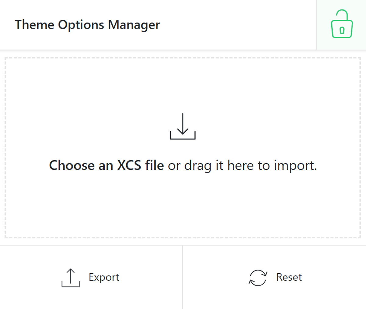 Theme Options Export