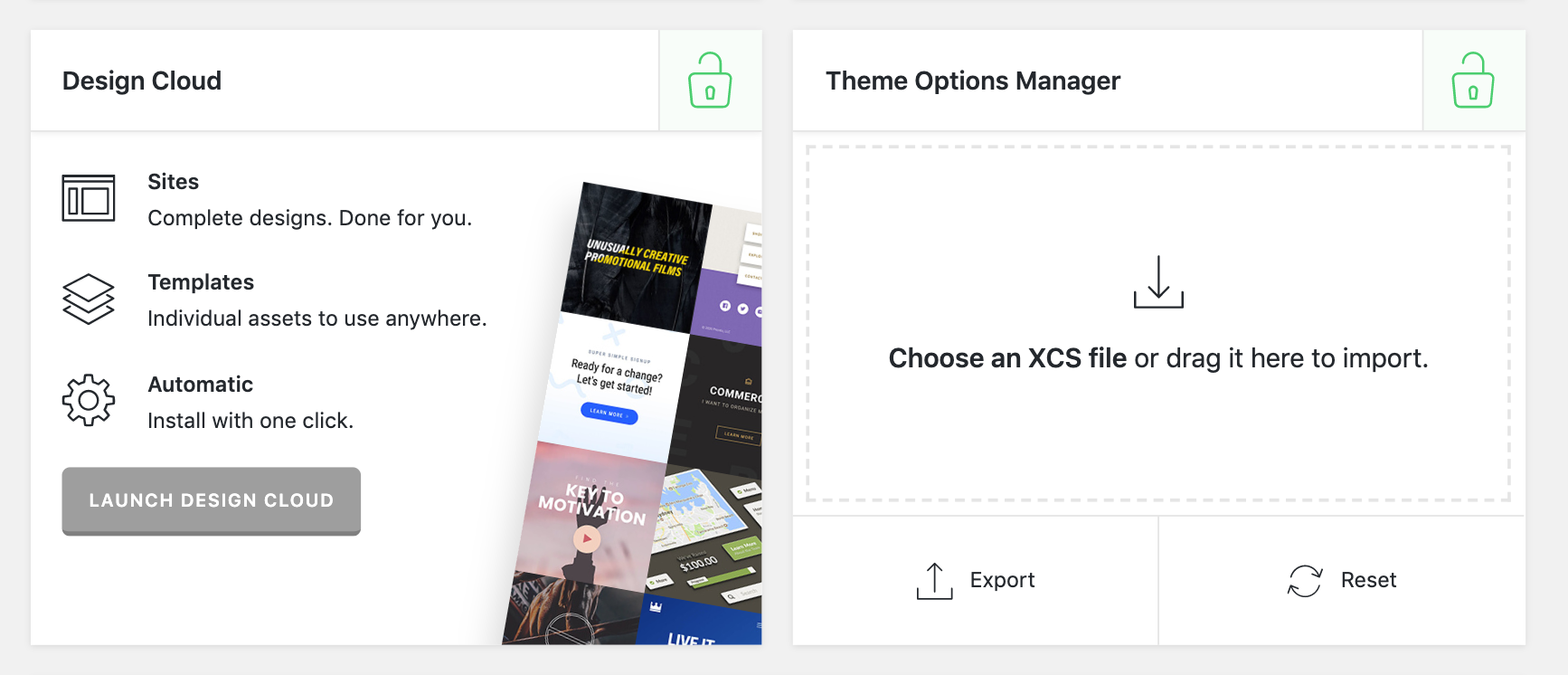 X / Pro Extensions Section