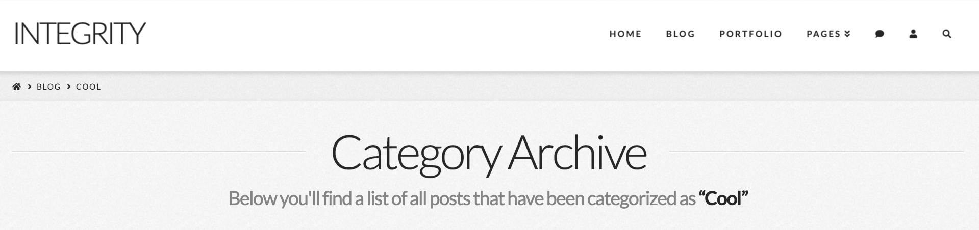 Integrity Category Title