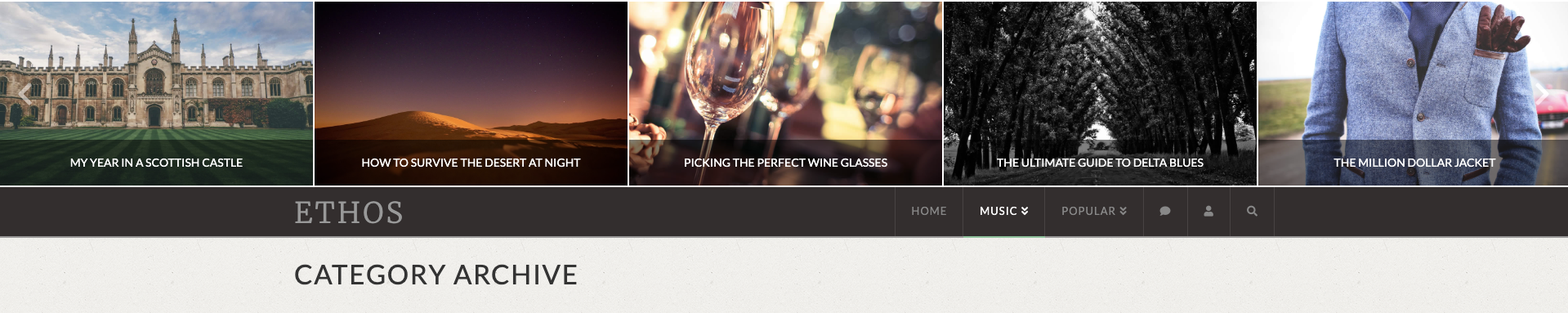 Ethos Category Title