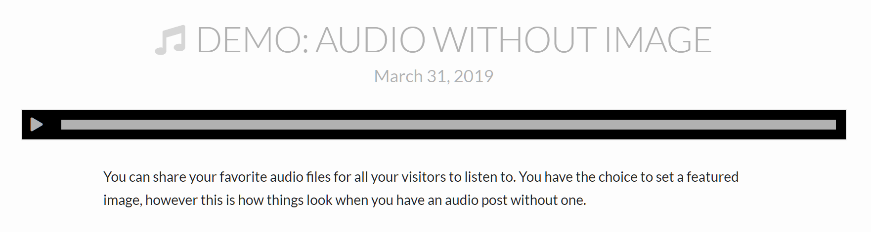 Audio Post Example